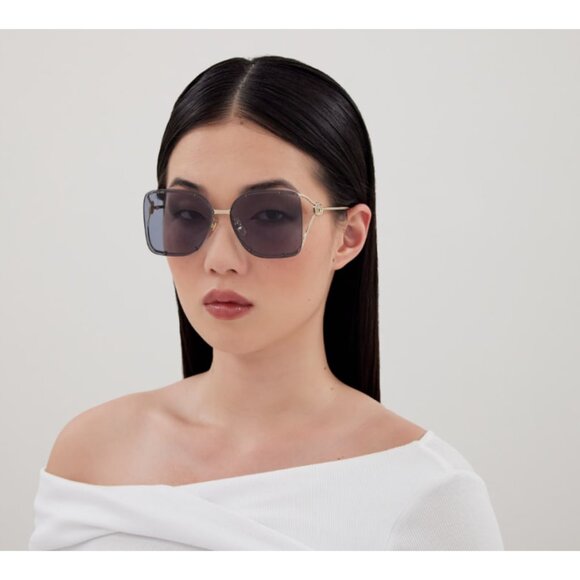 NEW GUCCI SUNGLASSES GUCCI GG1713SA 001 GOLD/GREY EYEWEAR - Picture 1 of 4